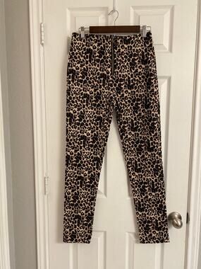 Hayden Los Angeles Animal Print High Rise Skinny Pants O-ring zip Large